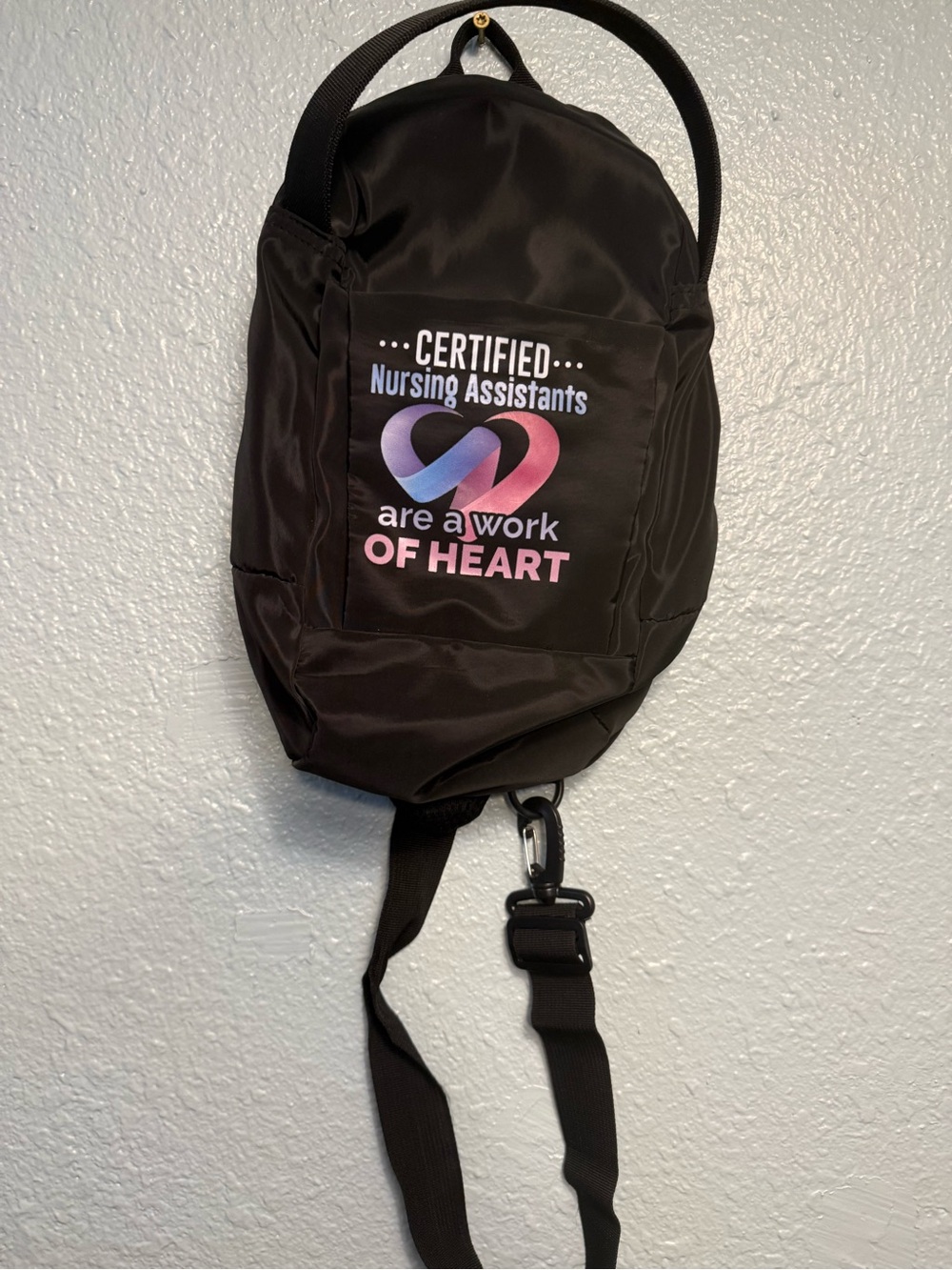CNA Bag with 2 pockets with zippers and Strap